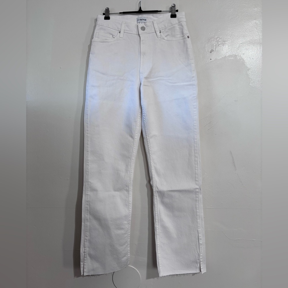 Women's White Jeans NWT size 32. The drop. Unfinished hem, sz 12